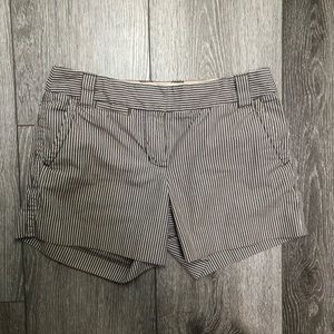 J.CREW CITY FIT CHINO SHORTS PIN STRIPE GREY WHITE 2